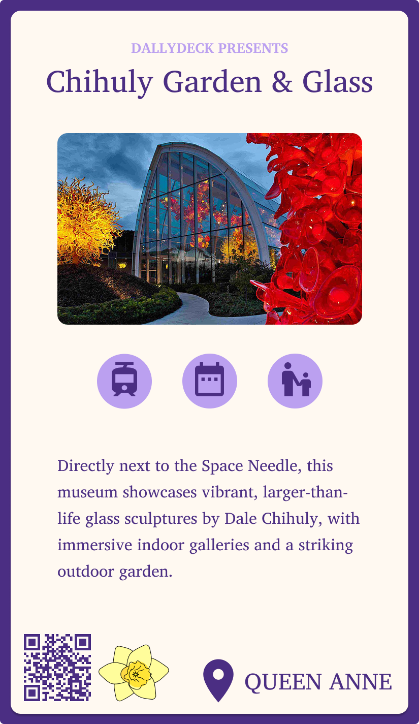 Chihuly Garden & Glass Dallydeck card